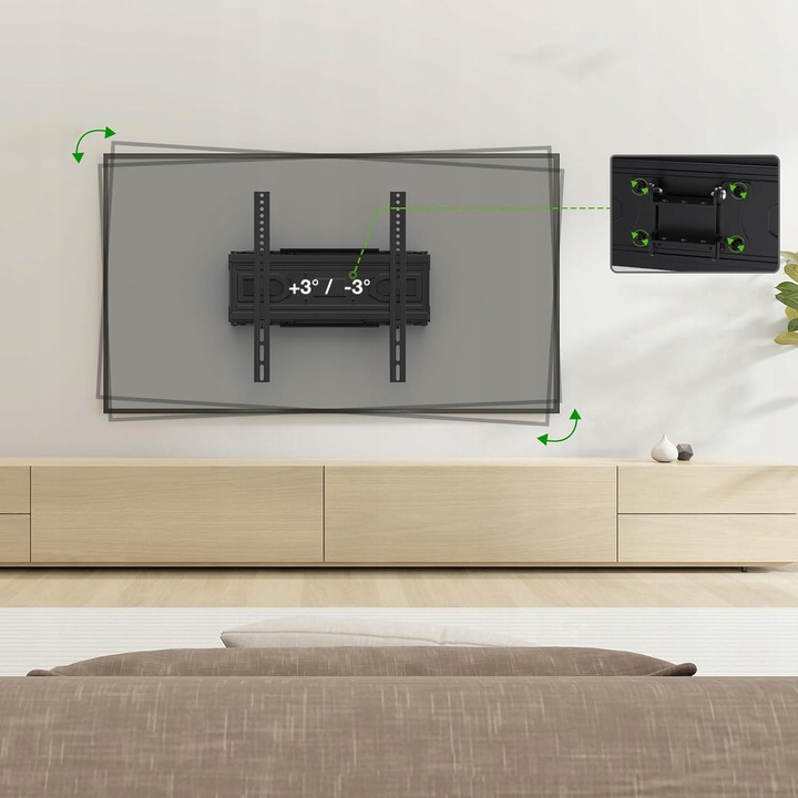 Certyfikowany Solidny Obrotowy Uchwyt do Telewizora Wieszak TV 32"-80" VESA