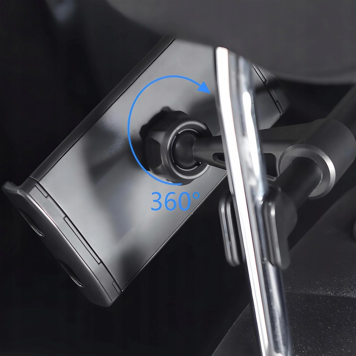 UCHWYT DO SAMOCHODU NA TELEFON TABLET na ZAGŁÓWEK REGULOWANY WYTRZYMAŁY 360