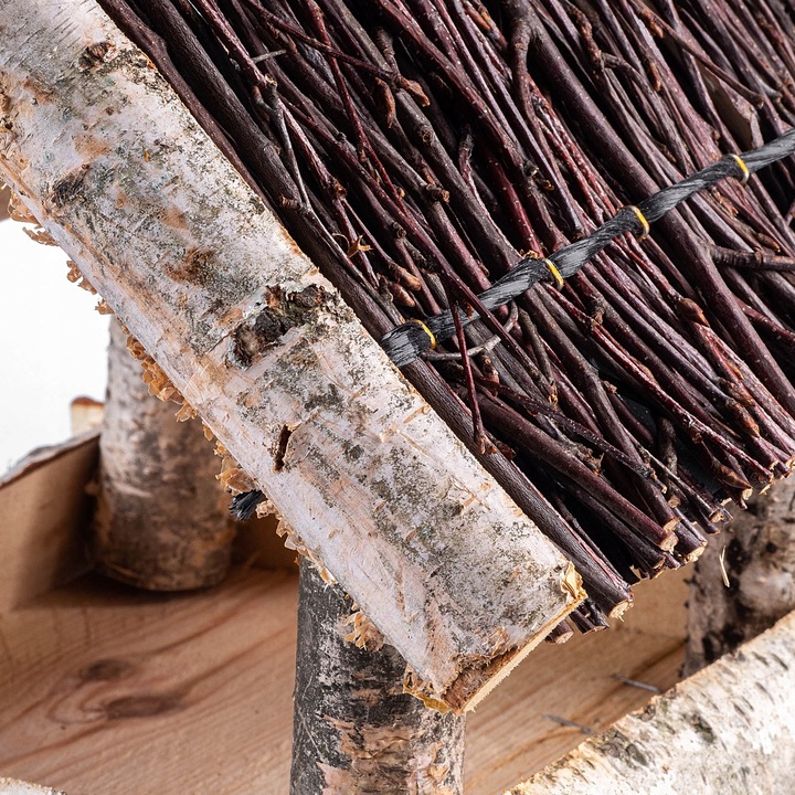 KARMNIK DLA PTAKÓW DUŻY XXL DOMEK DREWNIANY WISZĄCY BUDKA OZDOBA DO