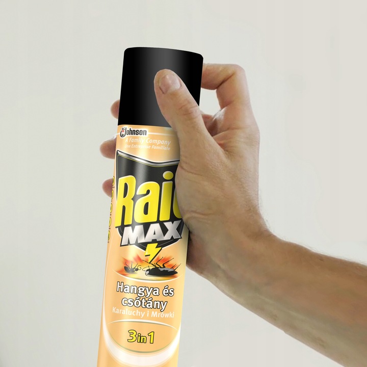 3X SPRAY NA OWADY BIEGAJĄCE RAID MAX AEROZOL PRZECIW KARALUCHOM