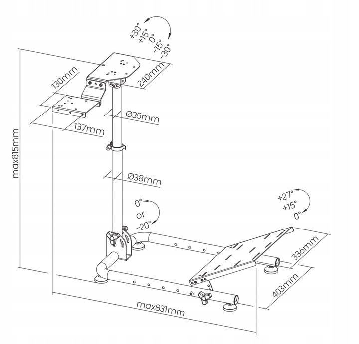 Stojak do kierownic Logitech Thrustmaster Fanatec2