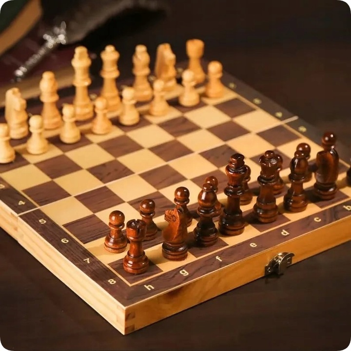 SZACHY DREWNIANE WARCABY DUŻE DLA DZIECI TRYKTRAK GRY LOGICZNE PLANSZ0WE