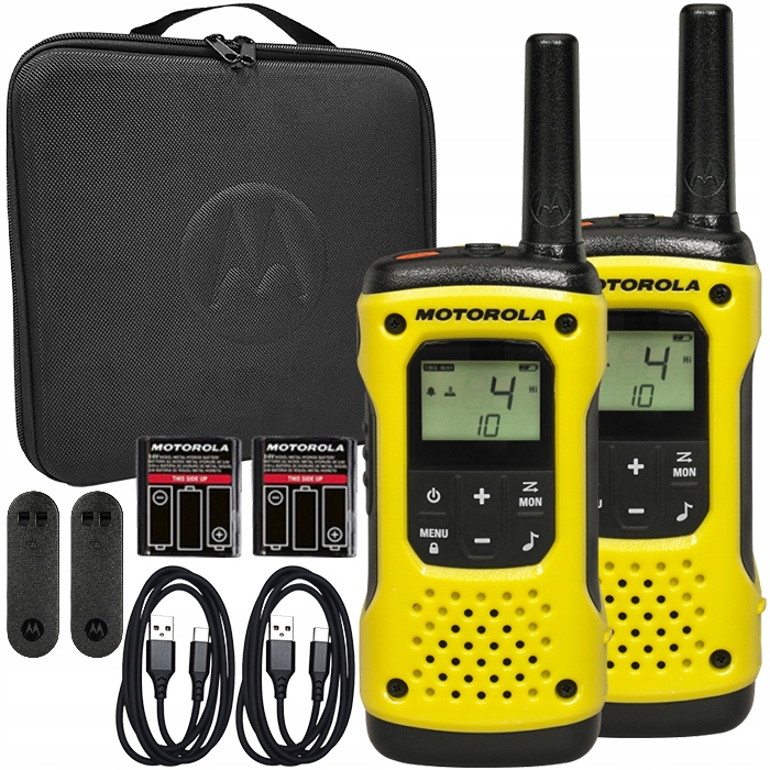 2x MOTOROLA T92 H2O WODOODPORNE KRÓTKOFALÓWKI ZASIĘG DO 10km + FUTERAŁ