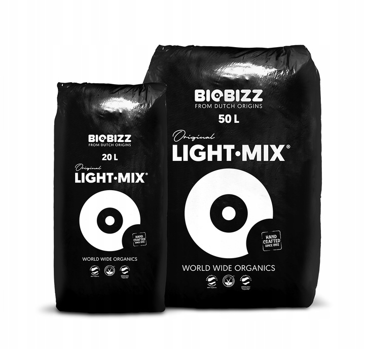 BIOBIZZ LIGHT-MIX 20L, Organiczna ziemia kwiatowa z perlitem, pH 6.2