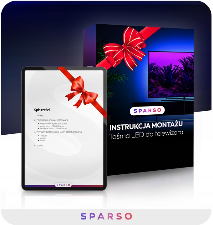 TAŚMA LED RGB 3M USB LEDY DO TV Podświetlenie Telewizora NA PILOTA