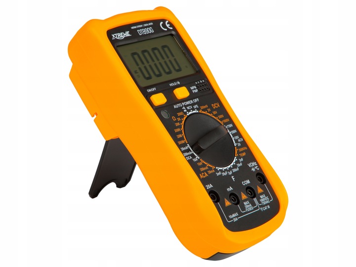 MULTIMETR MIERNIK CYFROWY PRĄDU LCD TEMPERATURY 6F22ND UNIWERSALNY TESTER