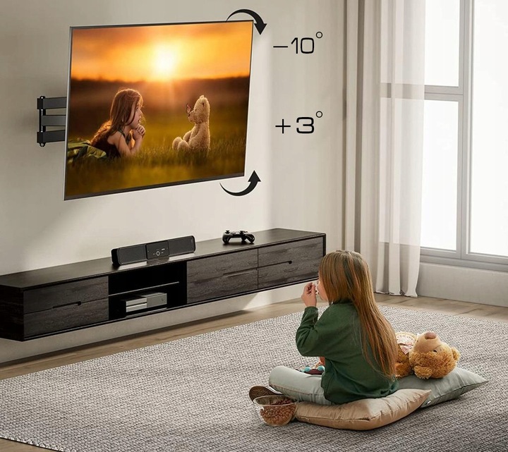 OBROTOWY UCHWYT DO TELEWIZORA LCD WIESZAK TV RUCHOMY 15-48 CALI KingMount