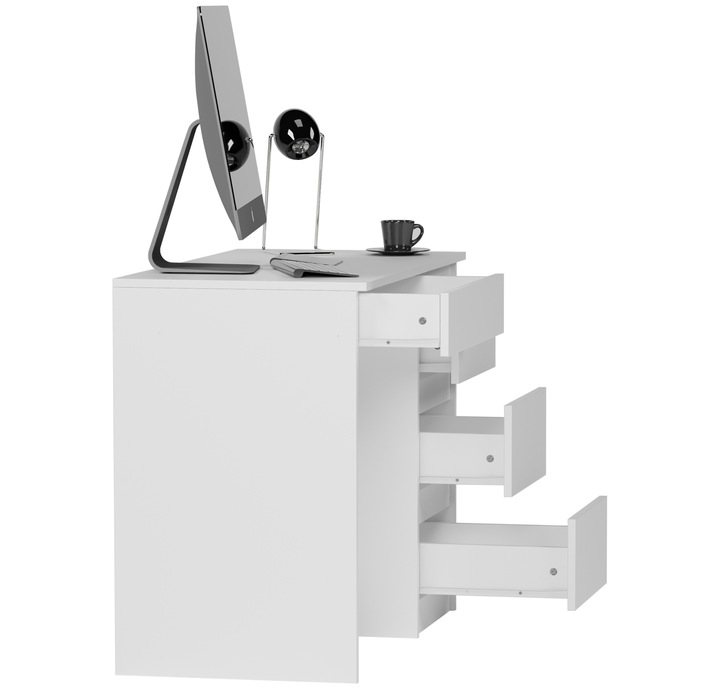 Meble Biurko komputerowe stolik 90cm białe N34