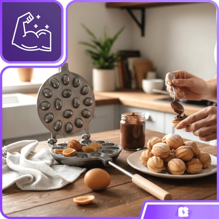 OPIEKACZ DO ORZESZKÓW CIASTEK NA ŚWIĘTA FORMA 16SZT PATELNIA