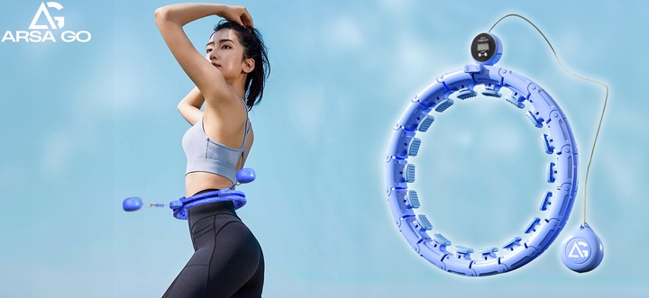 HULA HOP Z OBCIĄŻNIKIEM ODCHUDZAJĄCE Z LICZNIKIEM SMART HULAHOP