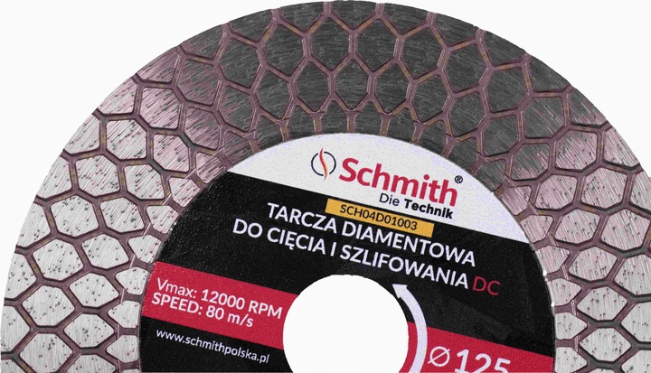 TARCZA DIAMENTOWA DO CIĘCIA GRESU PŁYTEK 125MM PRO DO FAZOWANIA 45 STOPNI