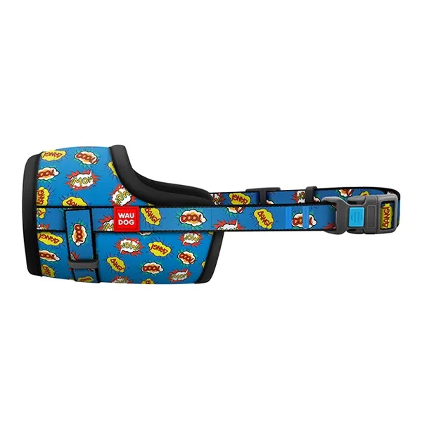 Kaganiec dla psa WAUDOG Nylon, wzór WOW, rozmiar M, 19-26 cm