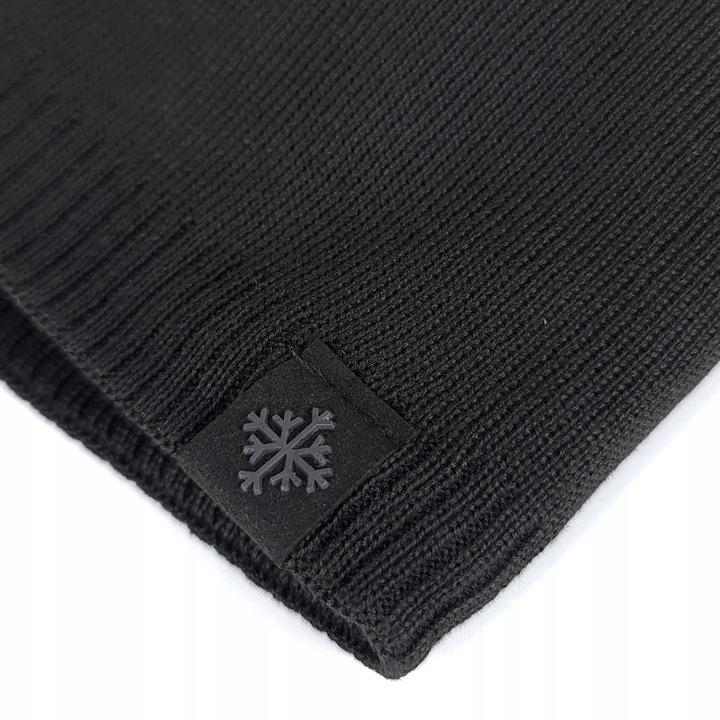 CZAPKA MĘSKA zimowa CIEPŁA DWUWARSTWOWA na POLARZE OCIEPLANA klasyk