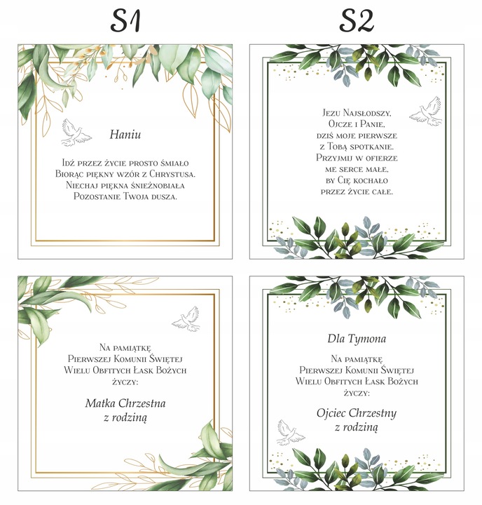 Pamiątka Pierwszej Komunii Świętej pudełko prezent kartka komunia