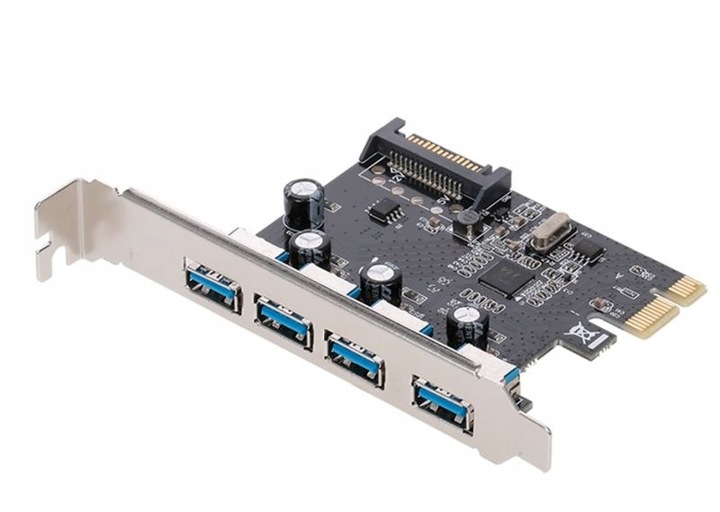 Kontroler Adapter Karta PCI-E 1x na 4x USB 3.0