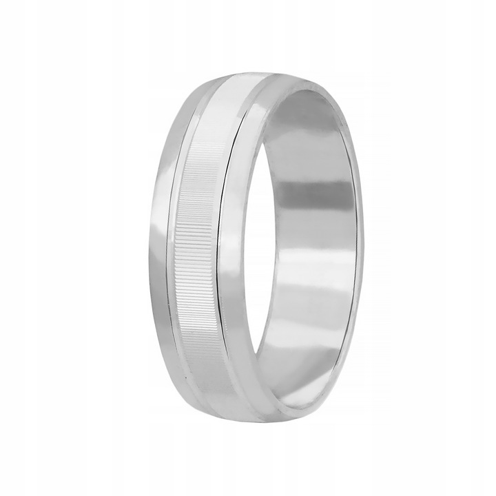 Pierścionek Męski srebrny pr. 925 Obrączka Diamentowana szer. 6 mm | r. 23