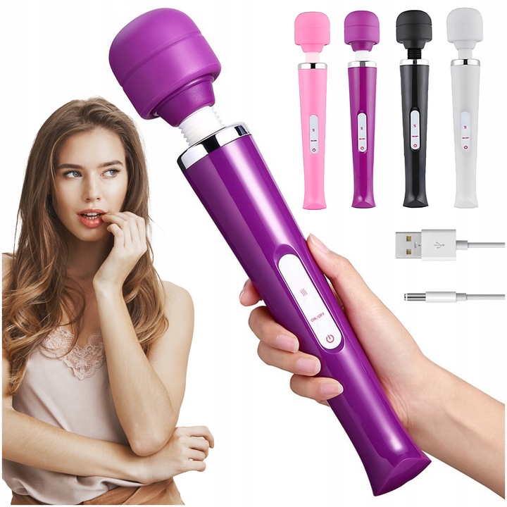 MASAŻER ŁECHTACZKI MOCNY WIBRATOR DO ORGAZMÓW MAGICZNA RÓŻDŻKA MAGIC WAND