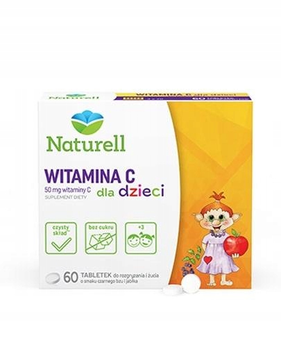 Naturell Witamina C dla dzieci 60 tabletek