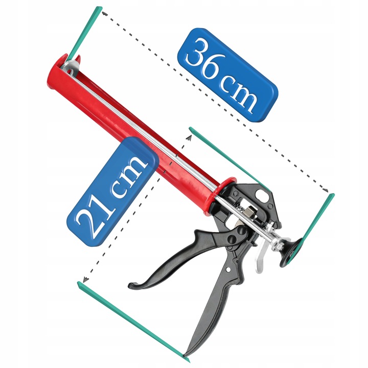 PISTOLET WYCISKACZ DO SILIKONU KLEJU MAS GĘSTYCH FUG AKRYLU MOCNY