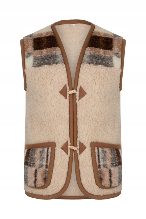 CIEPŁA KAMIZELKA WEŁNIANA 100% MERYNOS rozmiar M