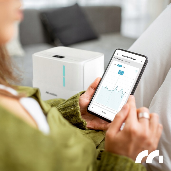 OSUSZACZ POWIETRZA POCHŁANIACZ WILGOCI CICHY WiFi TIMER HIGROSTAT