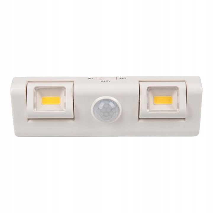 LAMPKA LED PODSZAFKOWA Czujnik Ruchoma BIAŁA Samoprzylepna Światło do Szafy