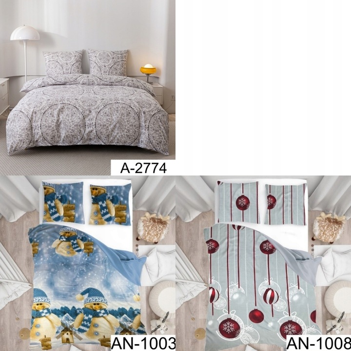 POŚCIEL 200x220 +2x POSZEWKA +PRZEŚCIERADŁO DESIGN