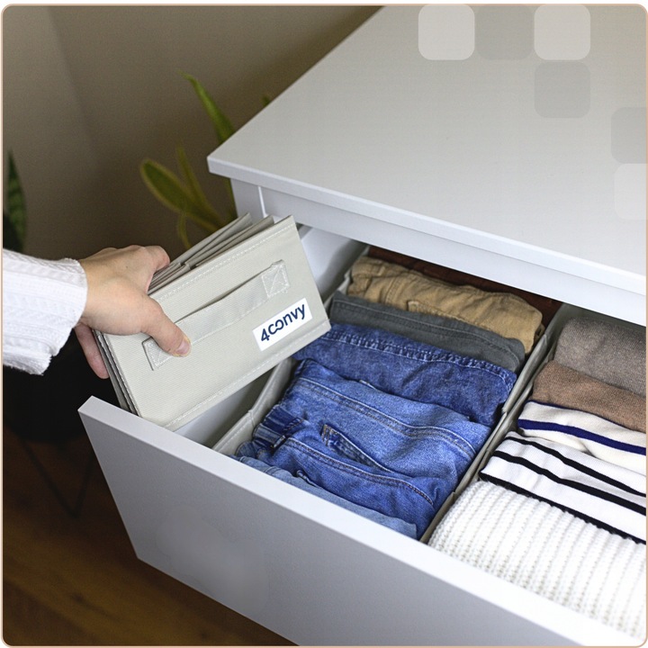Zestaw 3x organizer pudełko pojemnik na ubrania bieliznę do komody M A