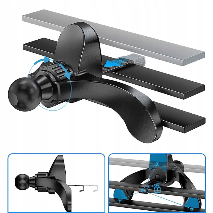 MOCNY UCHWYT SAMOCHODOWY NA TELEFON DO KRATKI