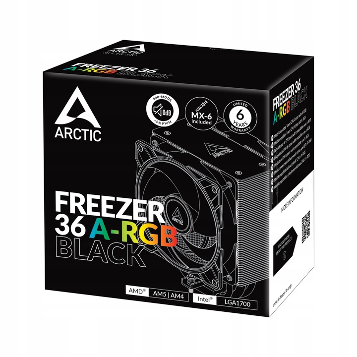 ARCTIC FREEZER 36 A-RGB BLACK chłodzenie procesora INTEL AMD LED