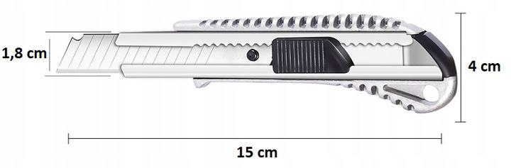 NÓŻ METALOWY NOŻYK TAPECIAK WYSUWANY Z OSTRZAMI OSTRZEM ŁAMANYM DO