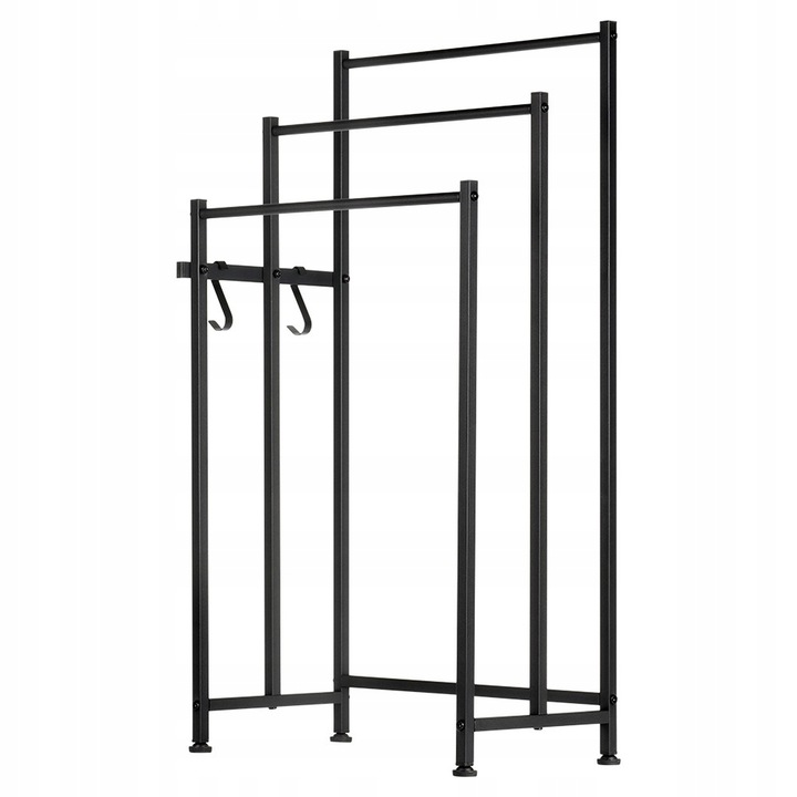 Stojak NA RĘCZNIKI wieszak łazienkowy podłogowy stojący czarny +