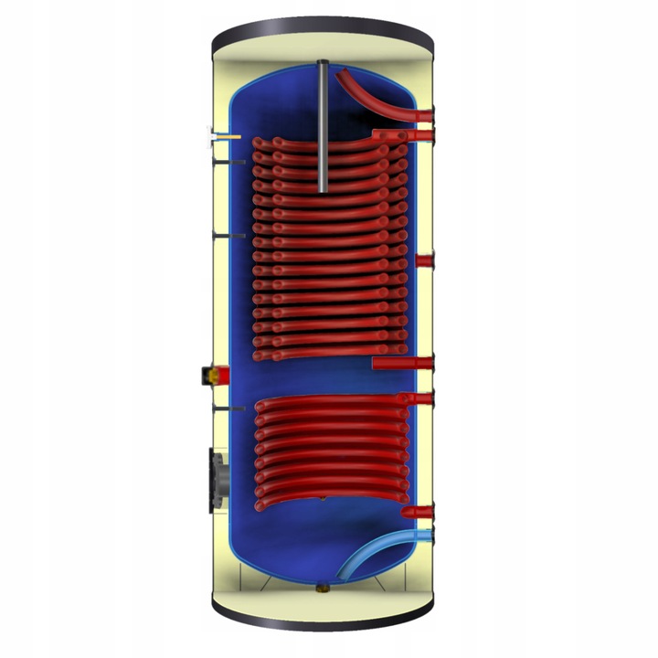 Zbiornik bojler podgrzewacz pompa ciepła CUBION 200L 2 wężownice HPH cwu