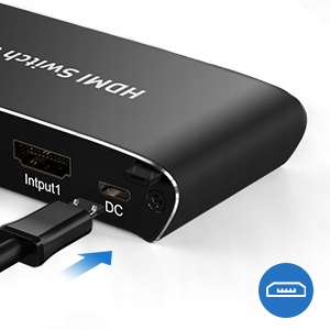 ROZDZIELACZ PRZEŁĄCZNIK SWITCH 3x HDMI 4K HDMI2.0 4K@60HZ