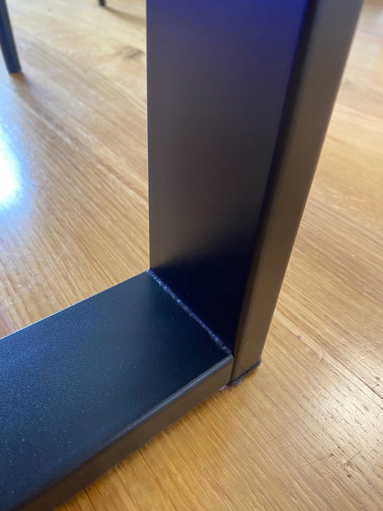 NOGI DO STOŁU BIURKA METALOWE CZARNE 80x72 CM PROFIL 6x2 CM LOFTOWE 2