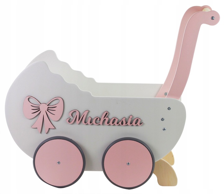 drew WÓZEK DLA LALEK + IMIĘ dekory POŚCIEL stopery