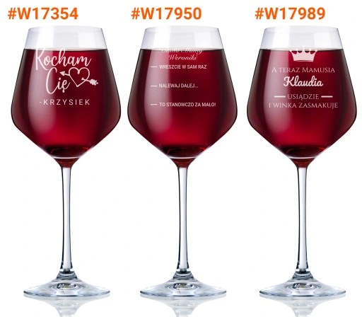 KIELISZEK do WINA KROSNO na urodziny 18-99 GRAWER