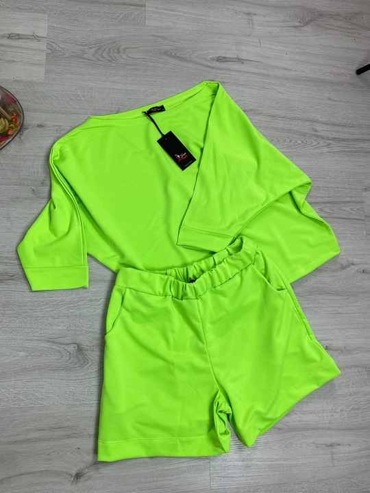 Komplet Z Bluzką Oversize Zielony / 2XL