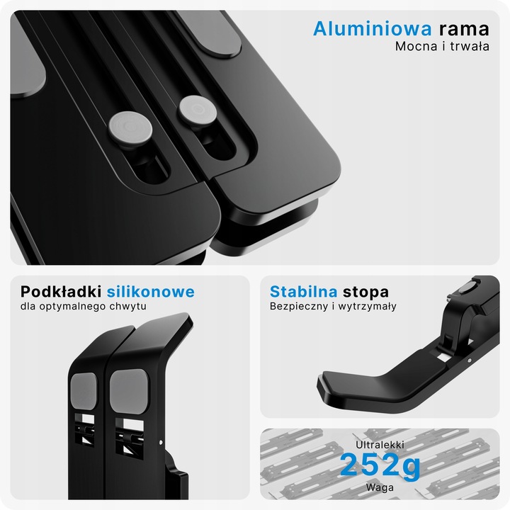 VOOMY T3 Podstawka Pod Laptopa, Czarny