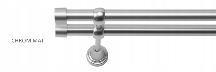 KARNISZ PODWÓJNY 200 CM 19+19 MM SUN METALOWY 3 KOLORY RENA