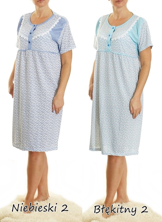 Koszula nocna wygodna PIŻAMA bawełna ELA MEGA PLUS SIZE