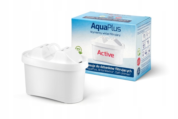 Wkłady filtrujące AquaPlus Active uniwersalny filtr do wody zestaw 10