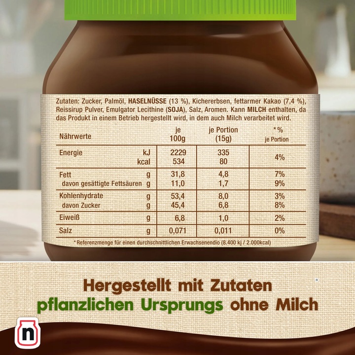 NUTELLA PLANT BASED KREM ORZECHOWO NUGATOWY WEGETARIAŃSKI 350 G Z