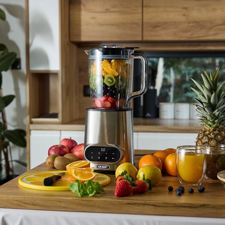 Blender kielichowy automatyczny Yoer 2,4L 2200W Tritan +INOX +Sito do