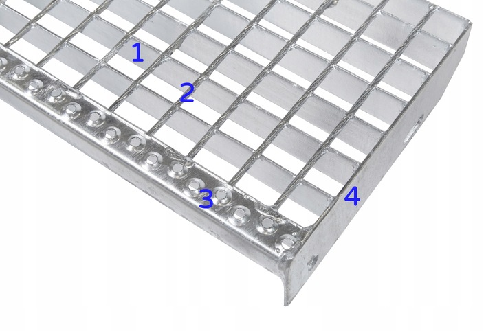 Stopnie WEMA 800x270 mm | ocynkowane | 30x2 mm | stopień metalowy,