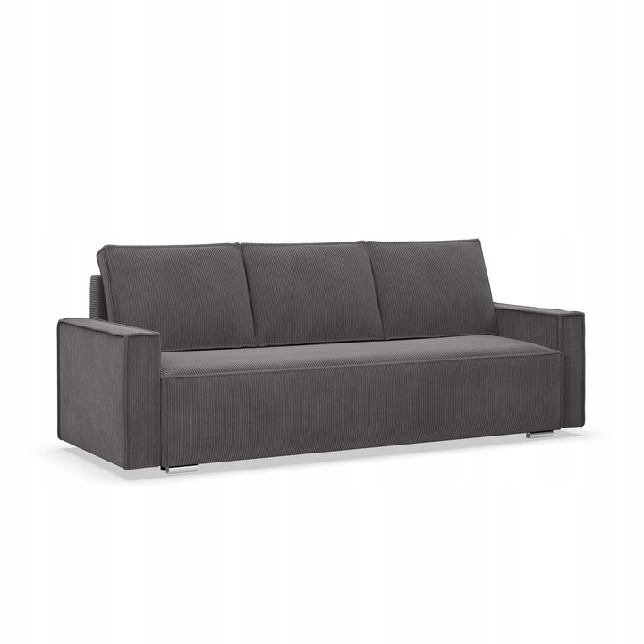 Kanapa 3 os. Duża Sofa Rozkładana z Funkcją Spania Bonell NOTO Szara