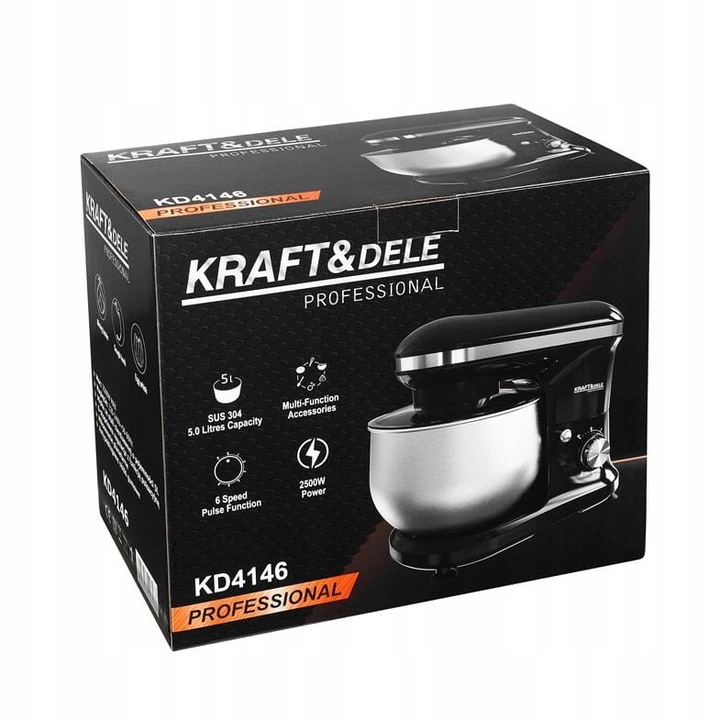 ROBOT KUCHENNY PLANETARNY MIKSER 2500W 3w1 WIELOFUNKCYJNY 5L