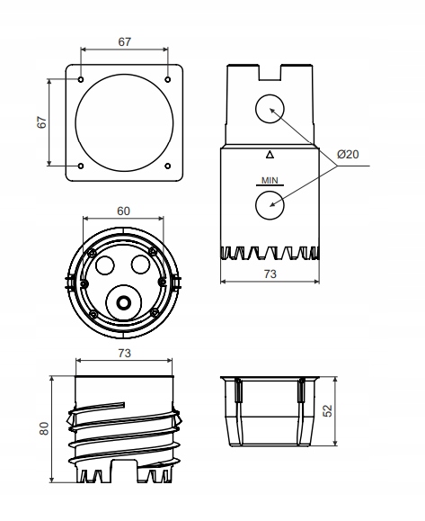KOPOS ZESTAW DO DOCIEPLEŃ Z OTWORN. KEFZ 80/VDZ_KB