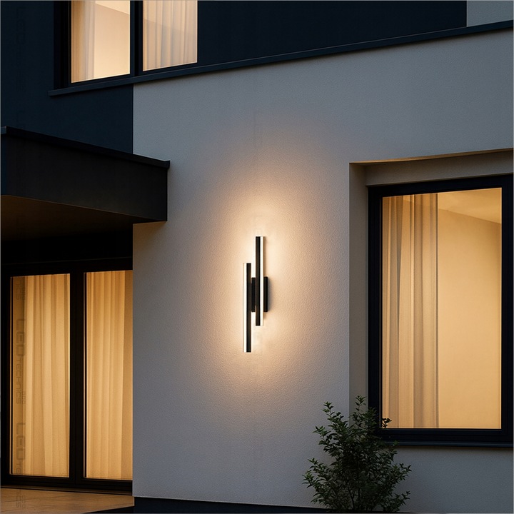 Lampa ścienna elewacyjna ogrodowa kinkiet zewnętrzny 18W LED CCD 40cm