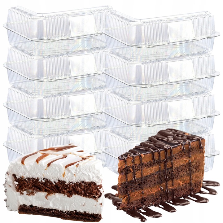 POJEMNIK CUKIERNICZY CIASTO OPAKOWANIE PRZEZROCZYSTY KOMUNIA WESELE